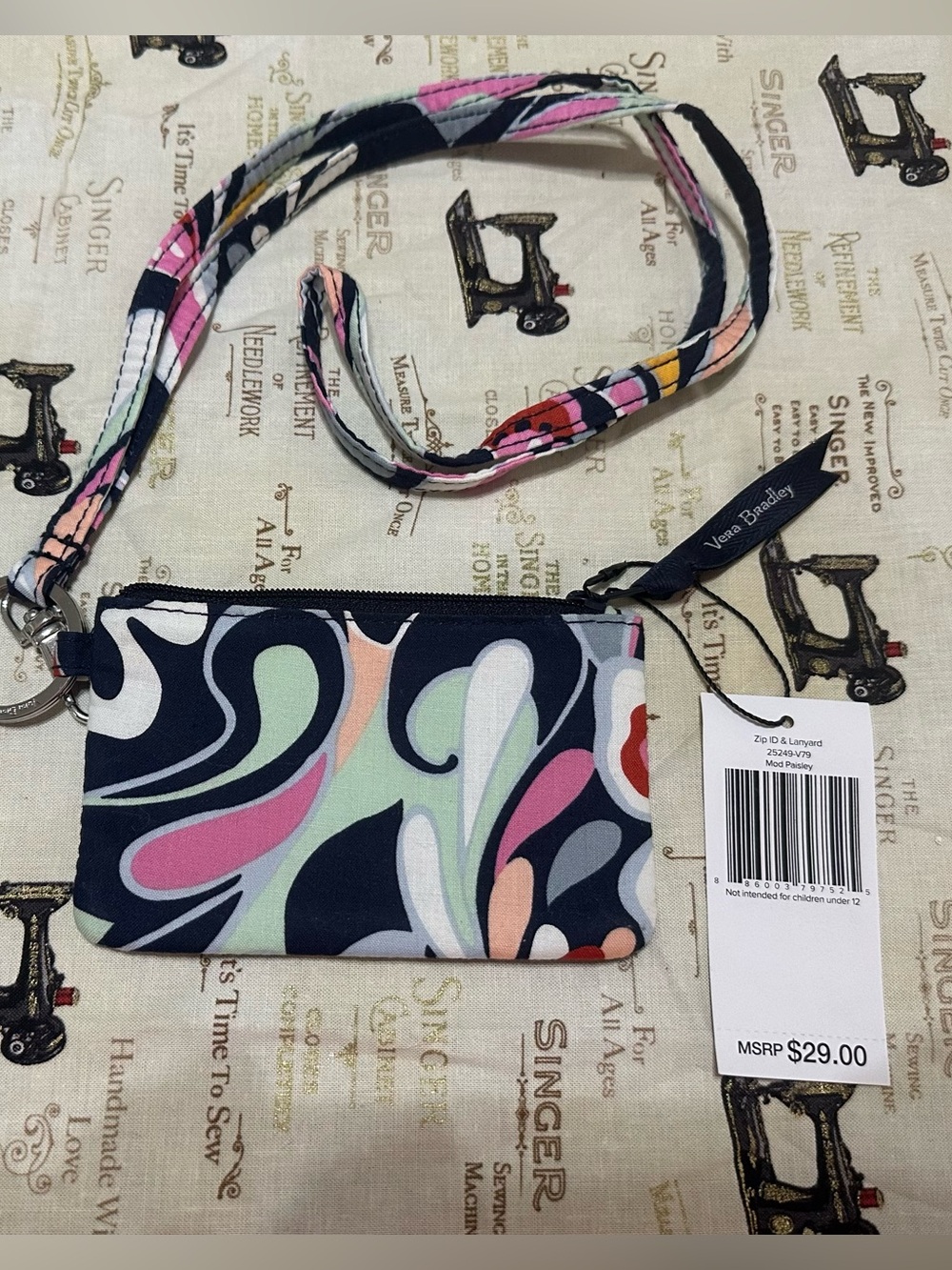 NWT Vera Bradley lanyard wallet